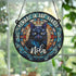 Cat Black Memorial Stained Glass Effect Suncatcher